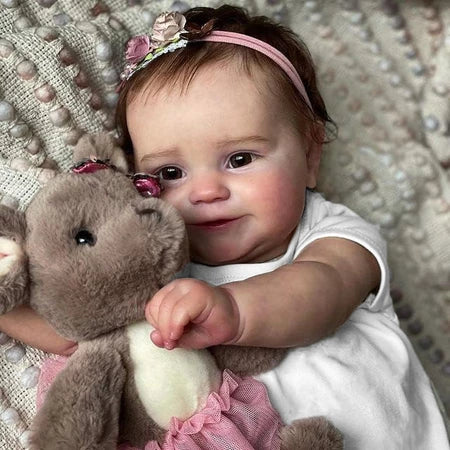 Bebê Realista Silicone 48cm – Boneca Menina com Aparência Encantadora