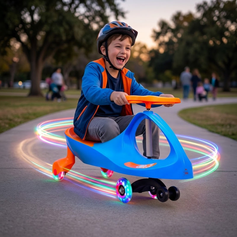Carrinho Rolimã Zig Zag Car com Rodas LED Infantil