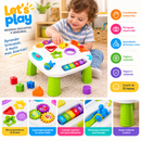 Mesinha Educativa para bebês – Mesa Sensorial de Atividades e Encaixes
