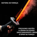 Espada Samurai LED com Fumaça Futurista 80cm