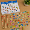 Pescaria Magnética Infantil com Até 33 Peças Educativas