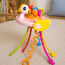 Brinquedo Sensorial Montessori com 3 Formas de Interação