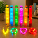 Tubos Pop LED com 5 Formas de Brincar Criativamente
