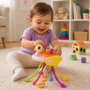Brinquedo Sensorial Montessori com 3 Formas de Interação