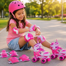 Patins Infantil LED Ajustável em 3 Tamanhos com 4 Rodas