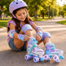 Patins Infantil LED Ajustável em 3 Tamanhos com 4 Rodas