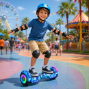 Hoverboard Infantil 6.5" com LED, Bluetooth e Bateria de Alta Capacidade