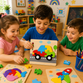 Quebra-Cabeça Tangram de Madeira 3D com Diversas Formas Educativas