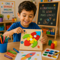 Quebra-Cabeça Tangram de Madeira 3D com Diversas Formas Educativas