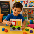 Quebra-Cabeça Tangram de Madeira 3D com Diversas Formas Educativas