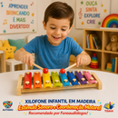 Kit Montessori Sensorial com Xilofone e Aramado para Desenvolvimento Infantil