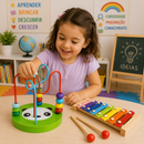 Kit Montessori Sensorial com Xilofone e Aramado para Desenvolvimento Infantil