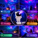 Projetor Galáxia Astronauta Controle Remoto Efeito Nebulosa Estrela Rotação 360 Cabeça Magnética USB