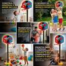 KIT BASQUETE INFANTIL COMPLETO 118CM COM BOLA E BOMBA