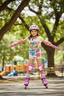 Patins Infantil LED Ajustável em 3 Tamanhos com 4 Rodas